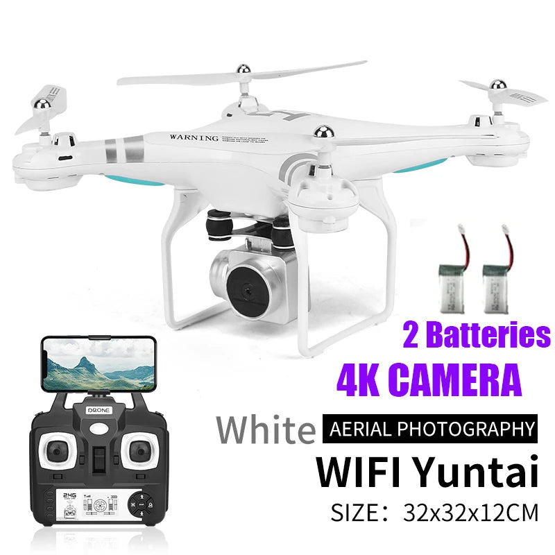 RC Drone With Camera HD 4K WIFI Real Time Video Altitude Headless One Key Return Quadcopter FPV Remote Control Helicopter Toys