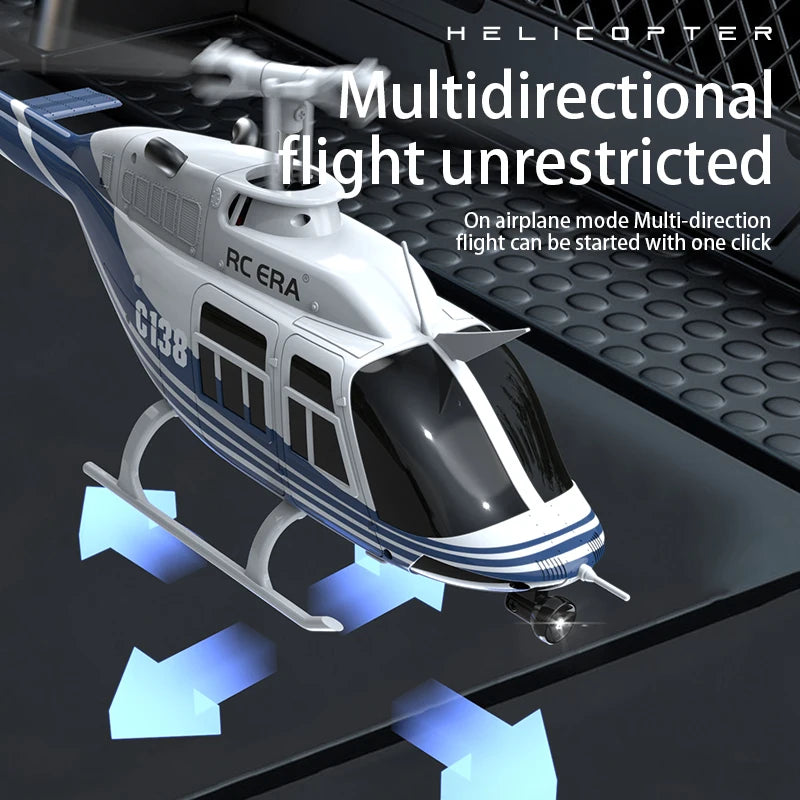 RC Bell 206 6-axis Gyro Stabilized Altitude Hold 4 Channel RTF Aircraft RC Helicopter Toy for Adults