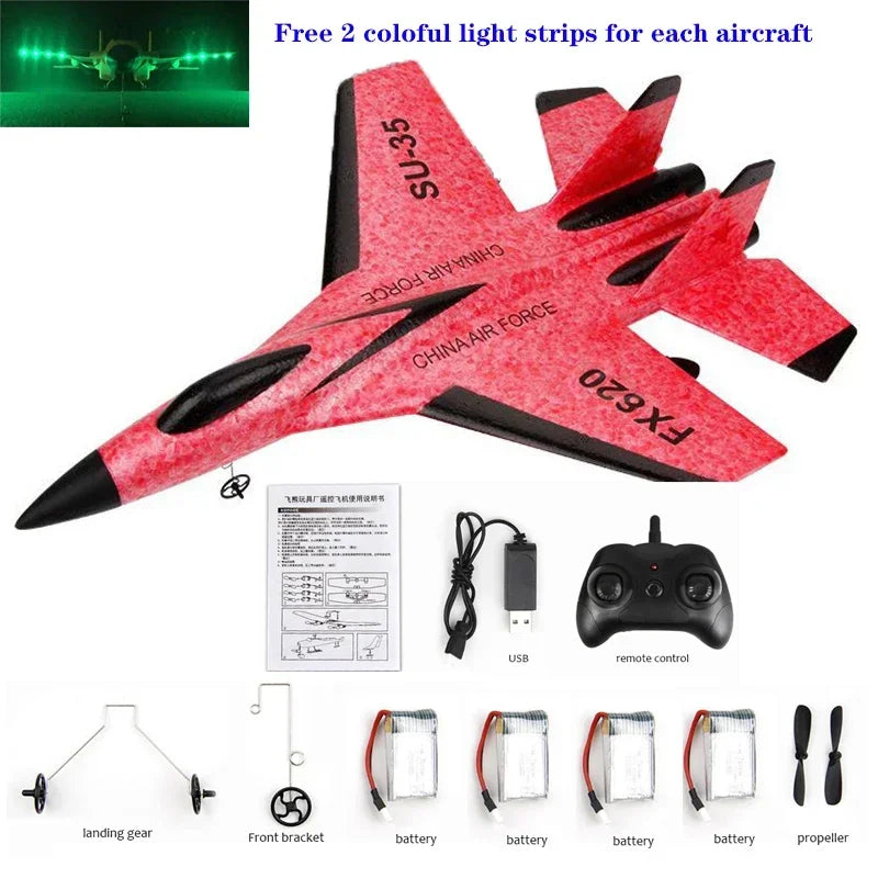 RC Plane  RC Remote Glider Wingspan SU-35 Radio Control Drones Airplanes RTF UAV Xmas Children Gift Assembled Flying Model Toys