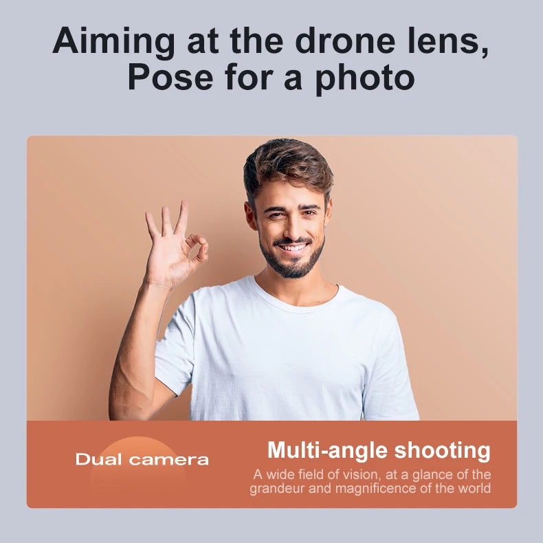 2025 Aerial Drone with 4K High-Definition Camera One Click Return 150° Electrically Adjustable Camera Best Gift