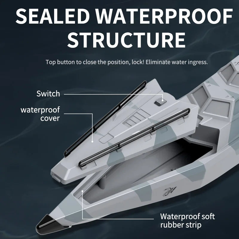 2.4G RC Boat TURBOJET PUMP 30KM/H High Speed Remote Control Jet Boat Low Battery Alarm Speedboat Model Children Toy TY725 TY727