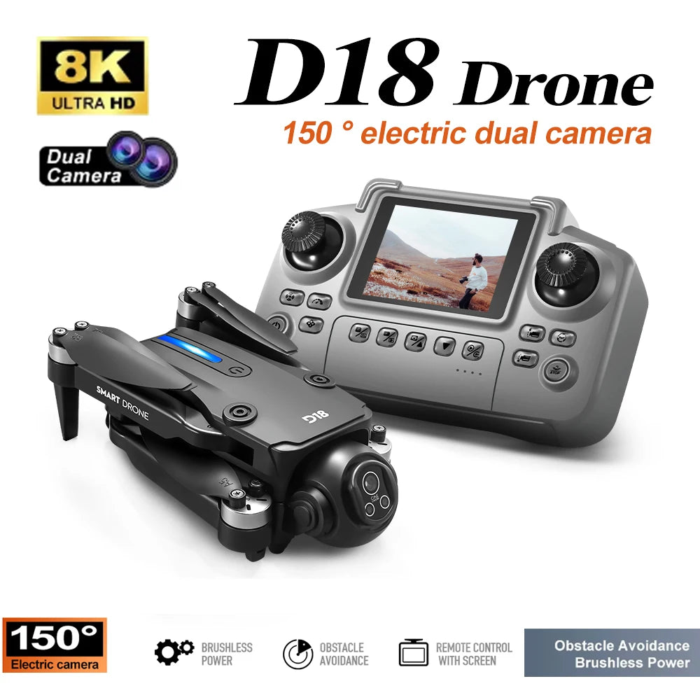 2025 Aerial Drone with 4K High-Definition Camera One Click Return 150° Electrically Adjustable Camera Best Gift