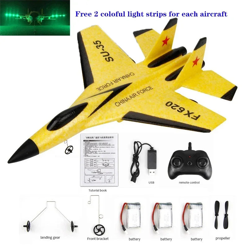 RC Plane  RC Remote Glider Wingspan SU-35 Radio Control Drones Airplanes RTF UAV Xmas Children Gift Assembled Flying Model Toys