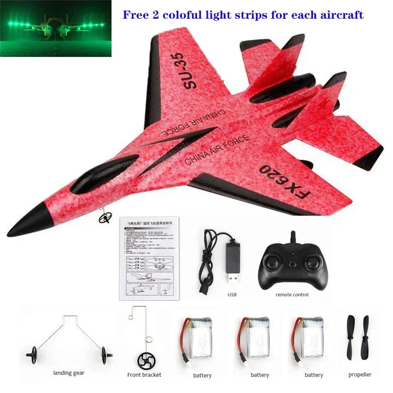 RC Plane  RC Remote Glider Wingspan SU-35 Radio Control Drones Airplanes RTF UAV Xmas Children Gift Assembled Flying Model Toys