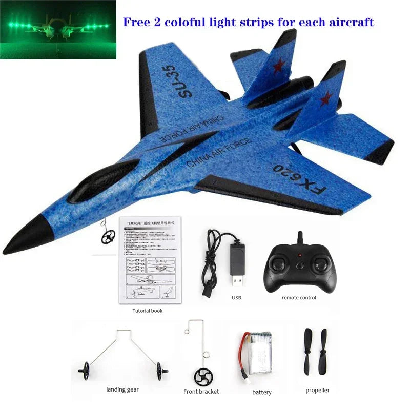 RC Plane  RC Remote Glider Wingspan SU-35 Radio Control Drones Airplanes RTF UAV Xmas Children Gift Assembled Flying Model Toys