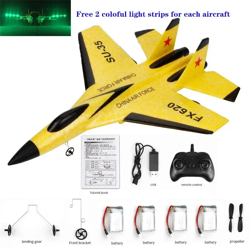 RC Plane  RC Remote Glider Wingspan SU-35 Radio Control Drones Airplanes RTF UAV Xmas Children Gift Assembled Flying Model Toys