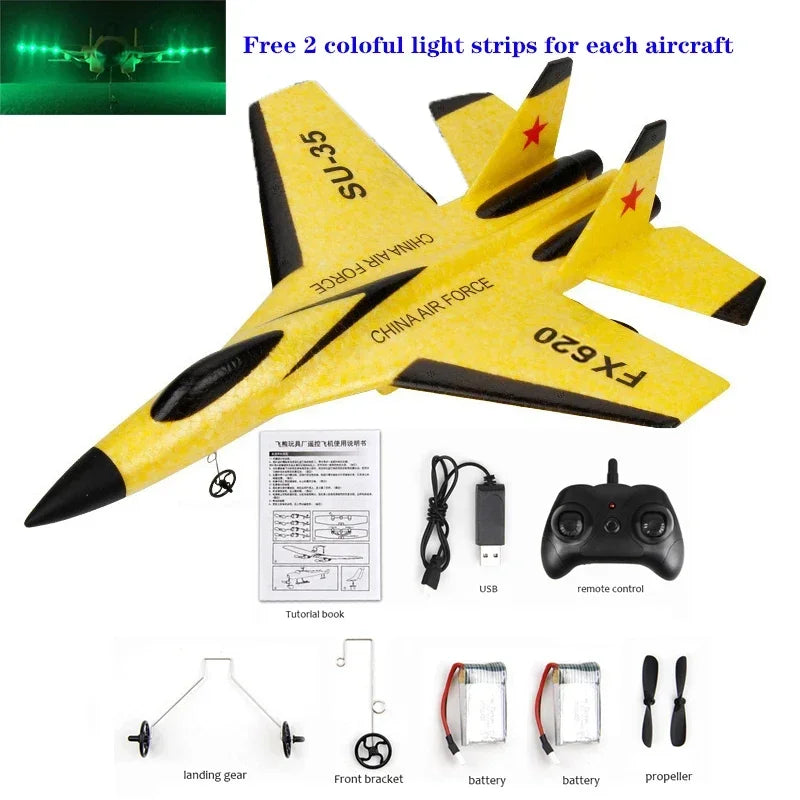 RC Plane  RC Remote Glider Wingspan SU-35 Radio Control Drones Airplanes RTF UAV Xmas Children Gift Assembled Flying Model Toys