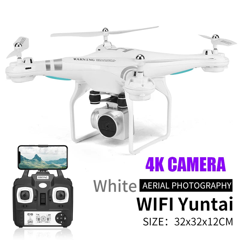 RC Drone With Camera HD 4K WIFI Real Time Video Altitude Headless One Key Return Quadcopter FPV Remote Control Helicopter Toys