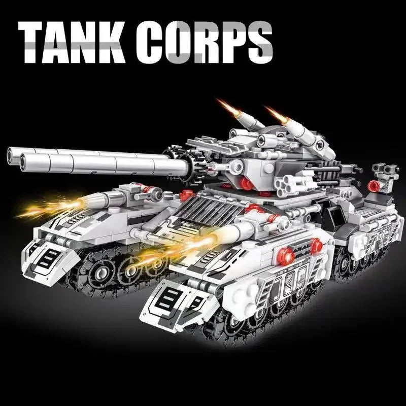 2025 WW2 Military Vehicle Tank 8in1 Airplane Truck Model Building Blocks DIY Bricks Kids Construction Toys Gifts for Boys Adult