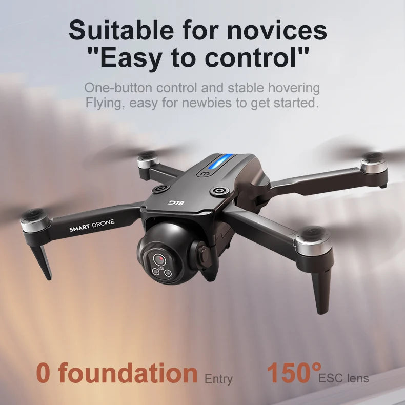 2025 Aerial Drone with 4K High-Definition Camera One Click Return 150° Electrically Adjustable Camera Best Gift