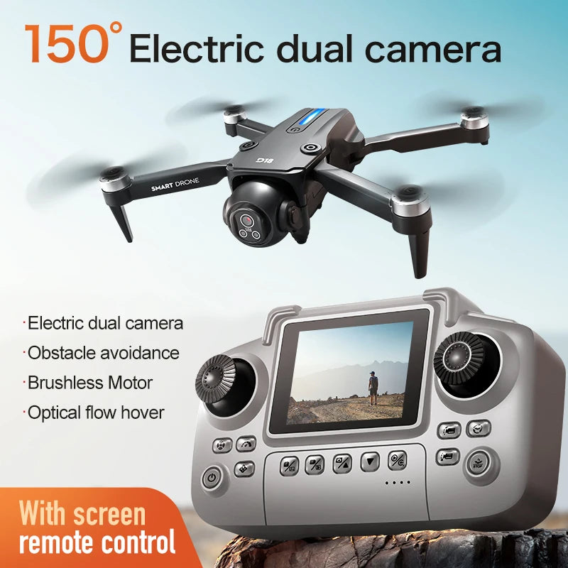 2025 Aerial Drone with 4K High-Definition Camera One Click Return 150° Electrically Adjustable Camera Best Gift